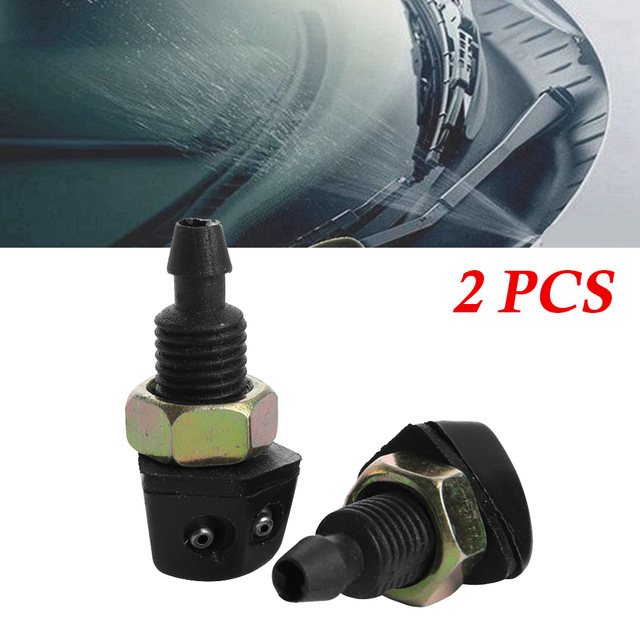 4Pcs Car Windshield Wipers Washer Sprayer Nozzle Black Plastic Universal Car Vehicle Front Windshield Spray High Quality