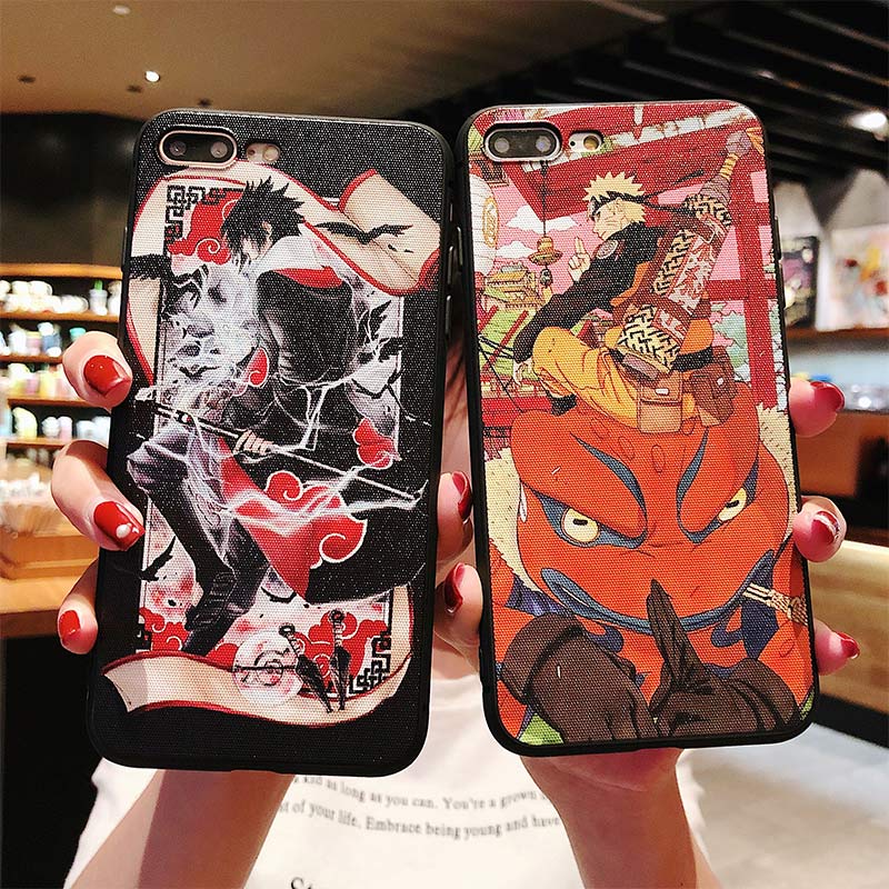 

Ultra Thin Soft TPU Naruto Sasuke Cartoon designer phone cases For iPhone XS MAX XR 6 7 8 S PLUS X Shockproof Protector Cover