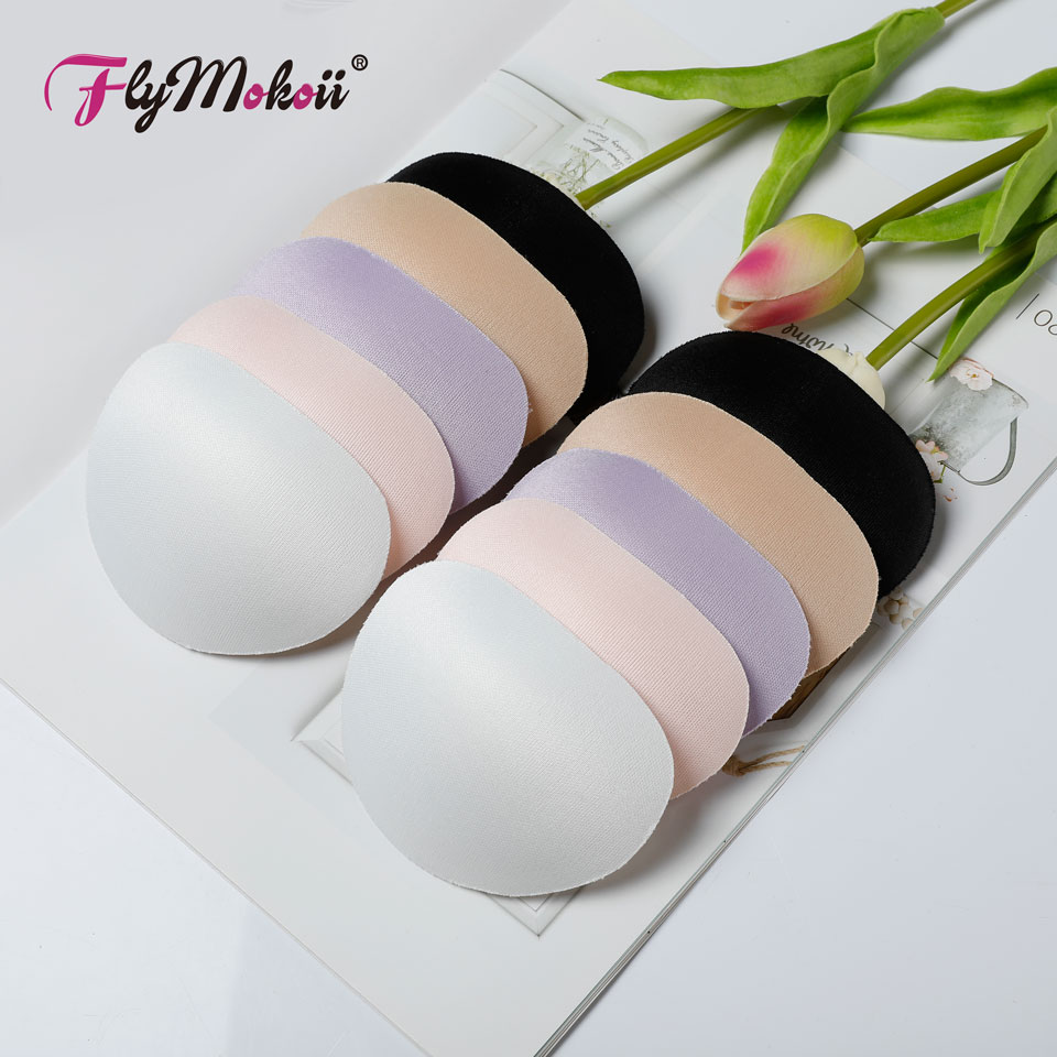 

Flymokoii Wholesale 1 Pairs/Lot Women Bra Padded Chest Cups Insert Breast Enhancer Push Up Bikini Invisible Thin Bra Pads for Swimsuit