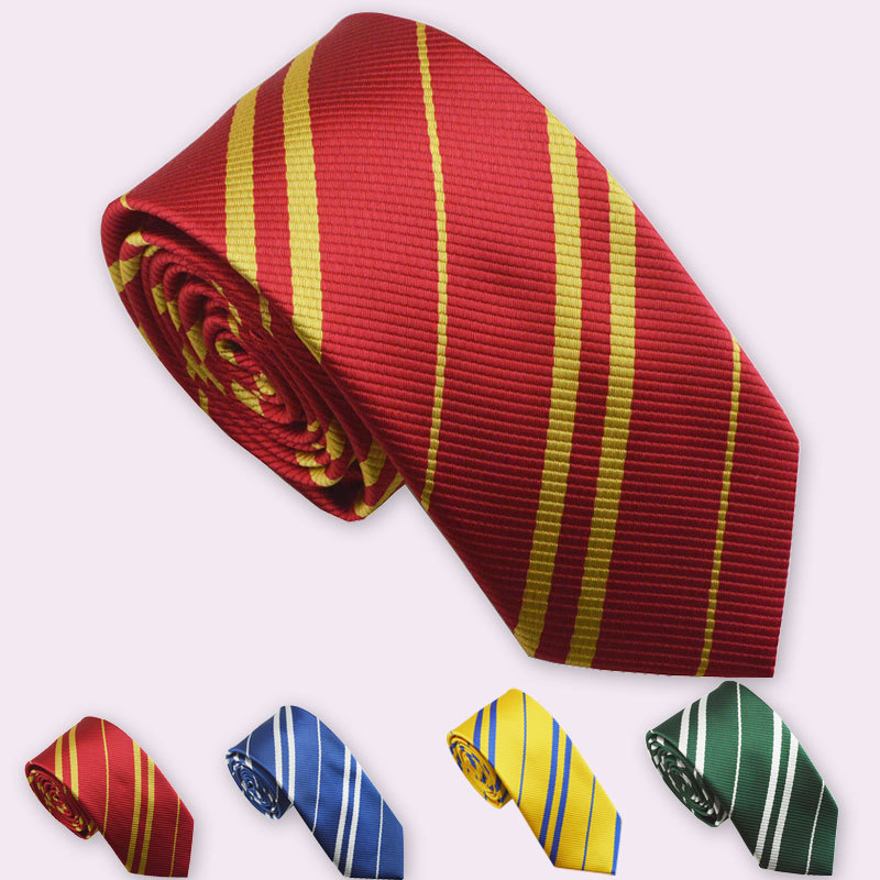 

Necktie Ties Clothing Accessories Borboleta Necktie Ravenclaw Hufflepuff Necktie Hogwarts Cosplay Costumes Stripe Ties for Man Women