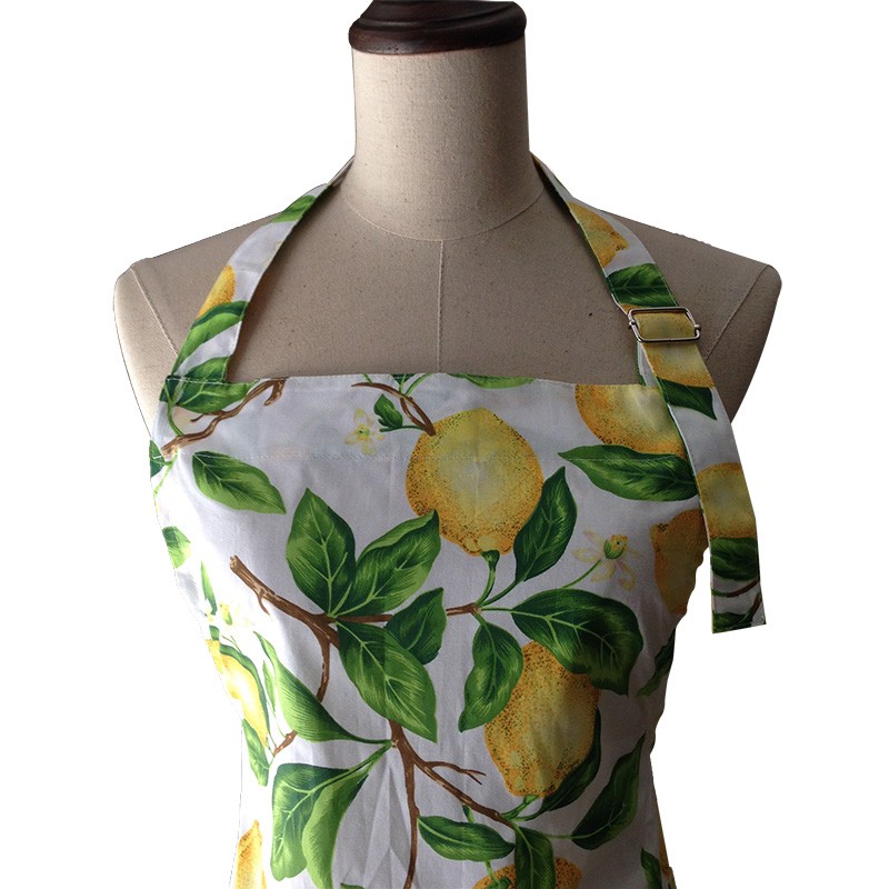 NEW Design Retro Yellow Lemons Vintage Women Kitchen Cooking Apron