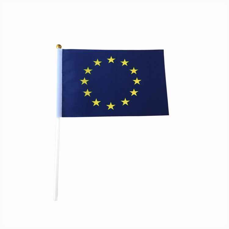 The European Union flag 14 x 21 cm small size banner 100 P C S/LOT-image-399732955
