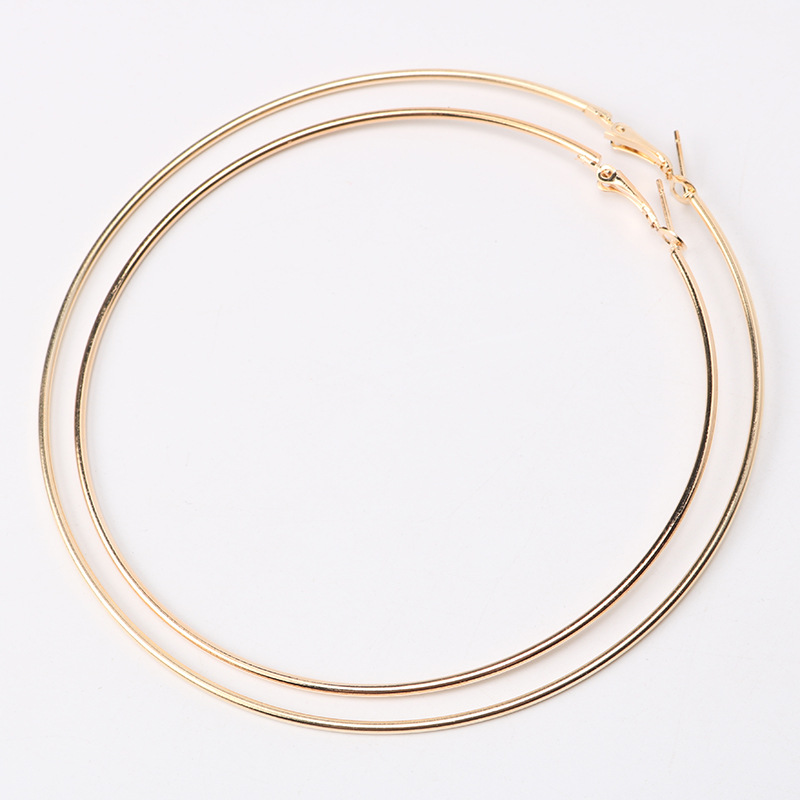 

whole saleH:HYDE Hot New 9cm/10cm Big Hoop Earrings Women Gold Color Fashion Jewelry Bijoux Accessory Birthday Brincos Gifts Wholesale