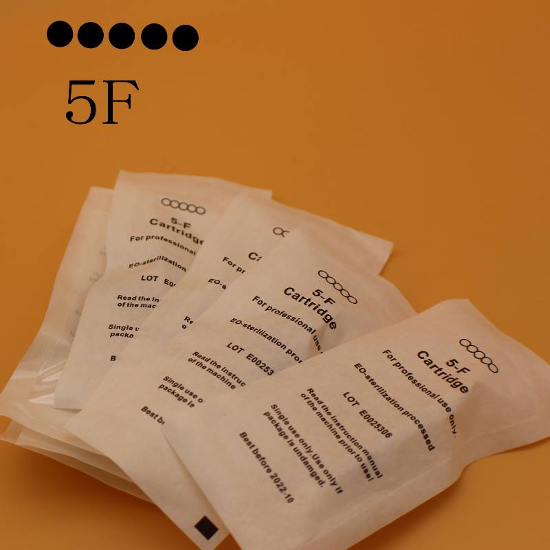 

50pcs/lot 5 F Eyebrow Tattoo Needle Disposable Steriliized Cartridge needles for Nouveau contour digital permanent makeup machine