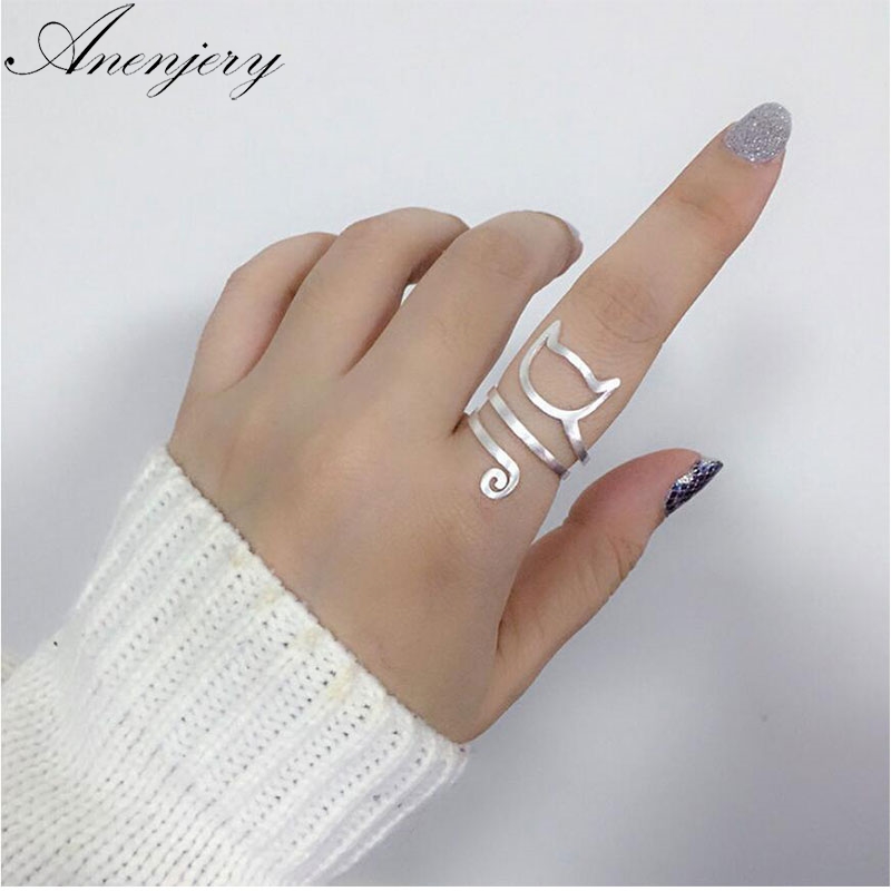 Plata 925 Plateado en forma de lágrima Ajustable thumb//finger Anillo Para Damas