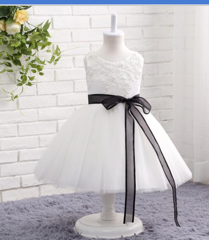 White with black sash