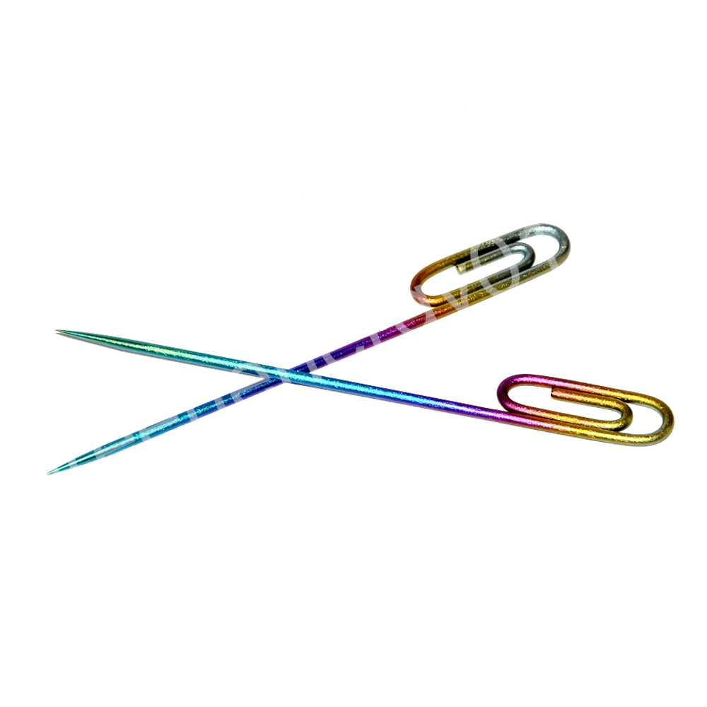 

2 pcs Colorful Paper Clips Titanium Wax Dabber Per Bag Paper Clip Design