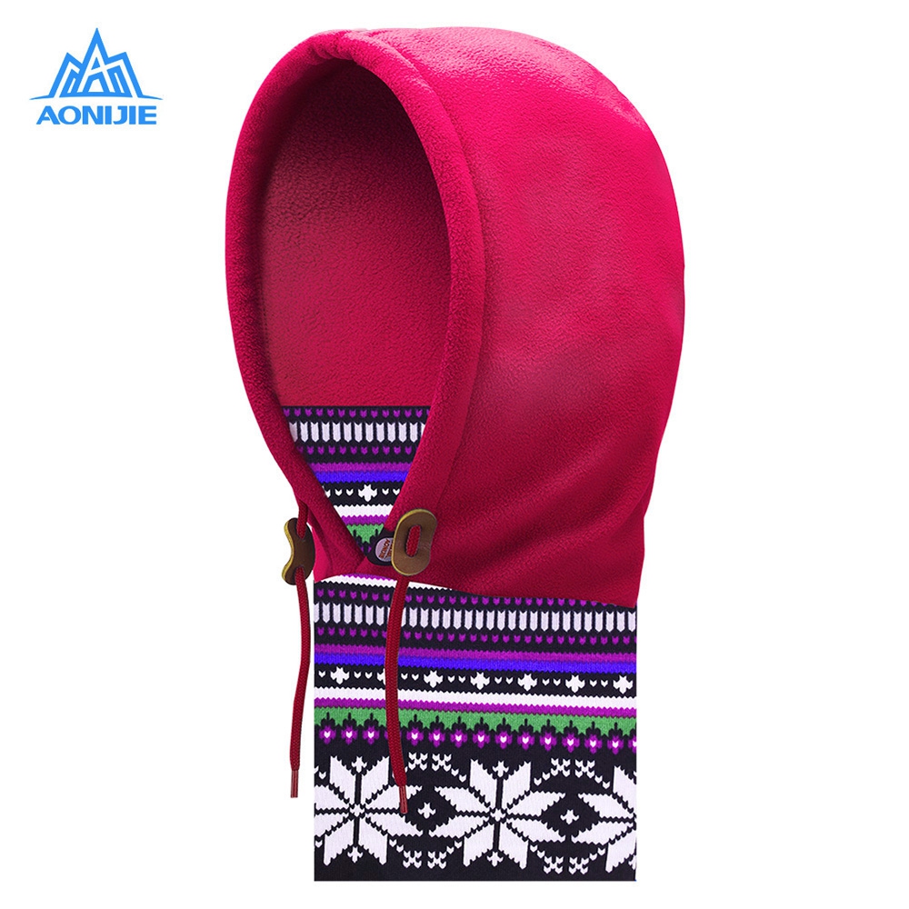 

AONIJIE Outdoor Fleece Thicken Neck Mask Windproof Cap Headgear for Motorcycling Skiing Snowboarding ergonomically designed to fit head, Red