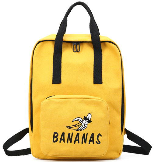 

Handle backpack Banana fruit day pack Yellow school bag Street life packsack Good rucksack Sport schoolbag Outdoor daypack