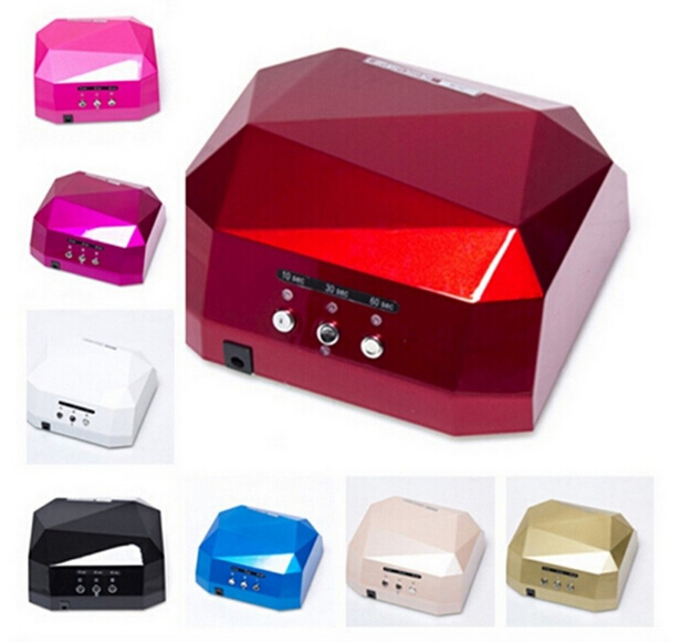 

Professional 36W 110V/220V LED Lamp Nail Dryer Diamond Shaped Long Life Fast Dry 24w LED & 12w CCFL Cure For UV nail gel