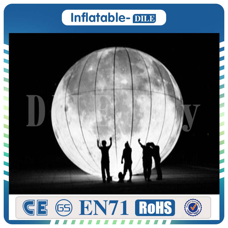 

Free Shipping 4m Inflatable Moon Balloon Giant Inflatable Moon, With LED Lighting Inflatable Moon Ball For Events With Blower