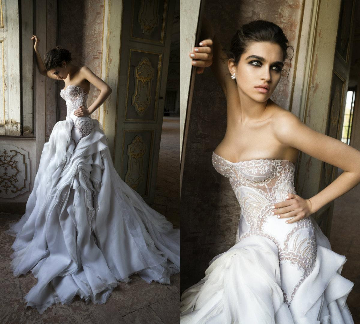 

2018 Luxury Country Mermaid Beach Wedding Dresses Tiered Skirts Lace Tulle Appliqued Sweetheart Bridal Gowns Vestido De Novia, White