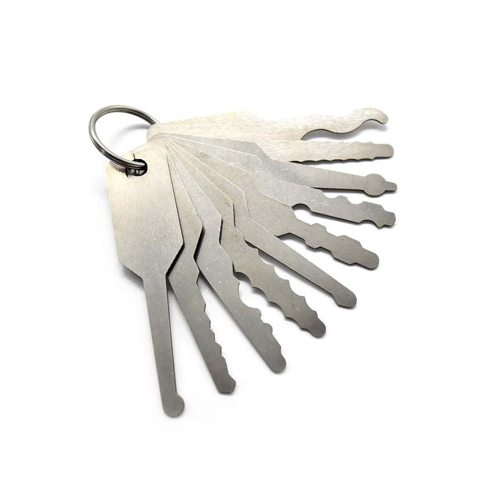 

Auto Jigglers (10 Pieces) Tryout Keys for Cars - Master Key Locksmith Auto Jigglers Car Door Openers for Automotive Locksmiths