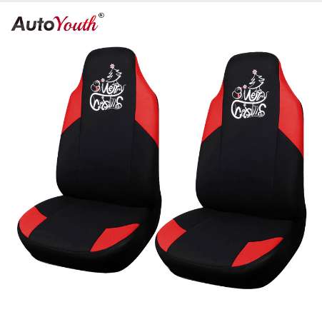 

New Christmas Printing Car Seat Cover Universal Fit Most Vehicles Seats Interior Accessories Seat Covers Car-Styling