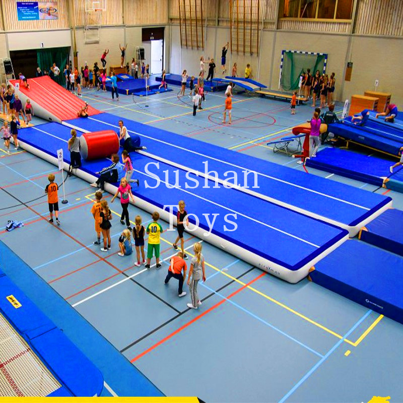 

7x2x0.2m air tumbling track gymnastics cheer leading inflatable mat air track
