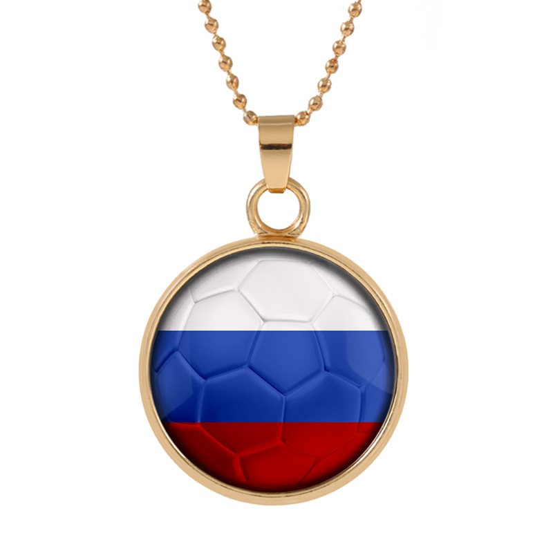

Pendant Necklaces Three-dimensional 2022 Russia Necklace Colorful Glass Cabochon Dome Jewelry Selling Customed