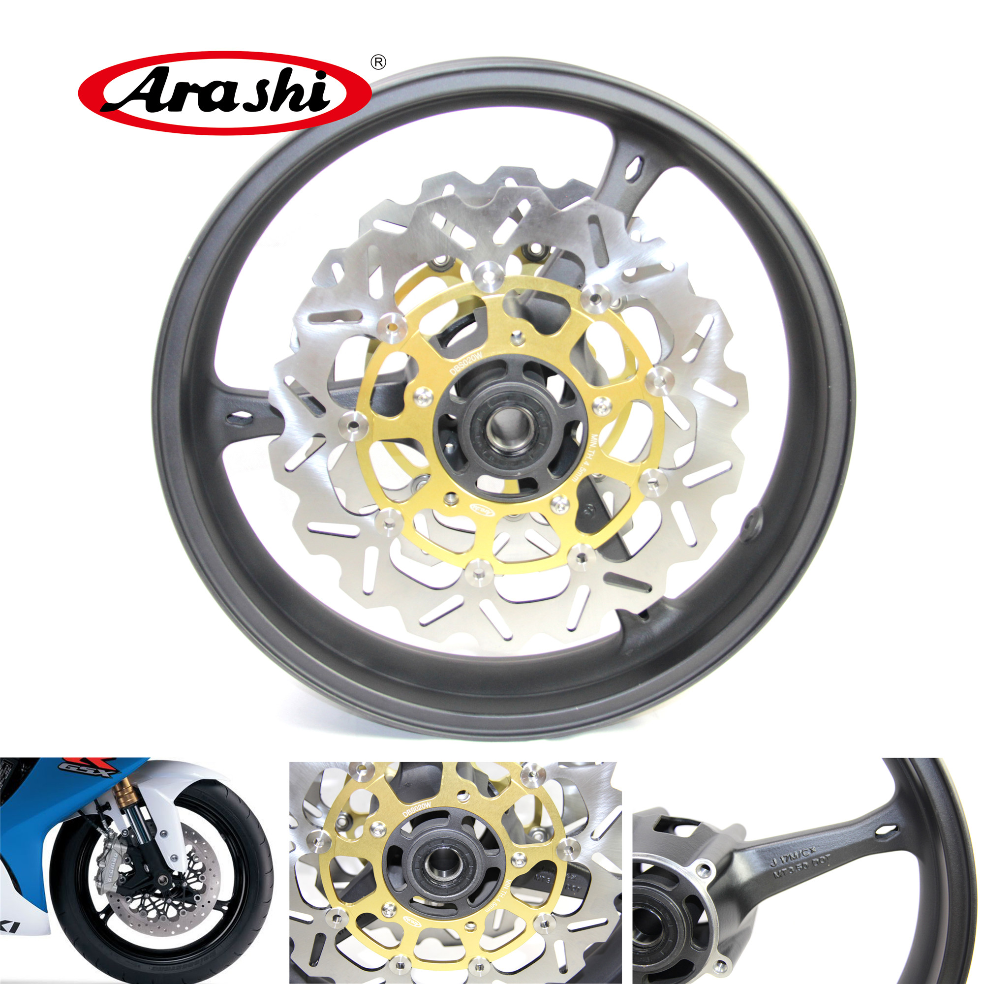 

Arashi For Suzuki GSXR 1000 2005 2006 2007 2008 Front Wheel Rim Brake Disc Disk Rotor Motorcycle GSX R GSX-R 600 750 GSXR1000