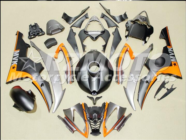 

Injection mold New Fairings For Yamaha YZF-R6 YZF600 R6 08 15 R6 2008-2015 ABS Plastic Bodywork Motorcycle Fairing Kit Silver Orange d12