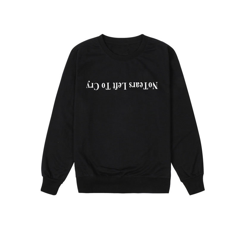 

No Tears Left To Cry Crewneck Sweatshirt Women Men Hoodie Unisex Casual Long Sleve Pullovers Hoodies, Black