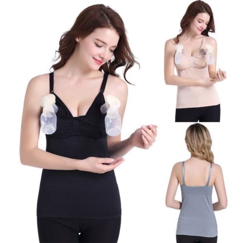 

Nursing Bra Maternity Hands Free Pump Bra Breast Feeding Pumping Cotton Underwear Hands-free Breastfeeding Bra Pegnant Women, Pink