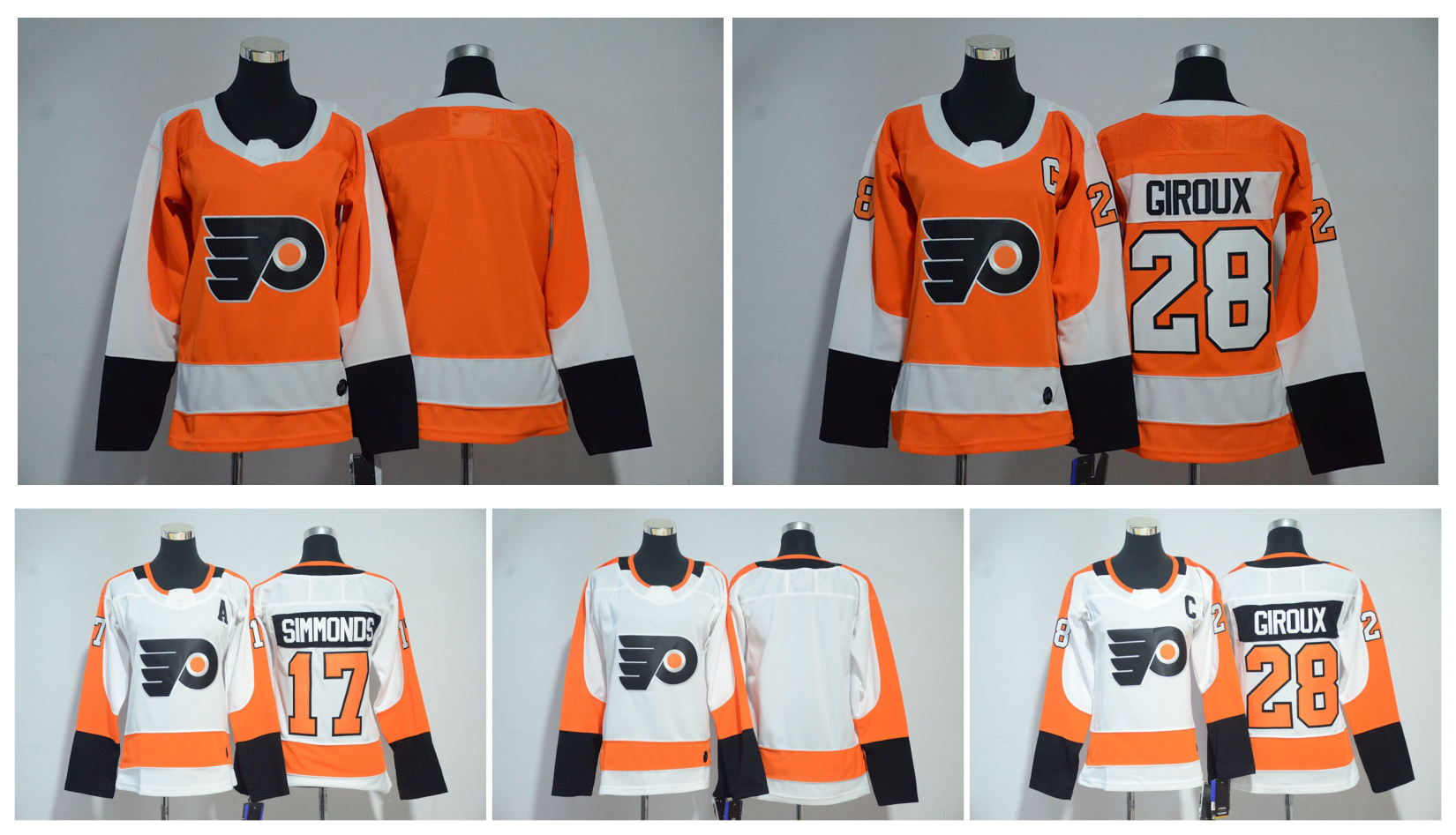 

2018 AD Women Philadelphia Flyers Jersey 17 Wayne Simmonds 28 Claude Giroux Stitched Ladies Hockey Jerseys, Army green