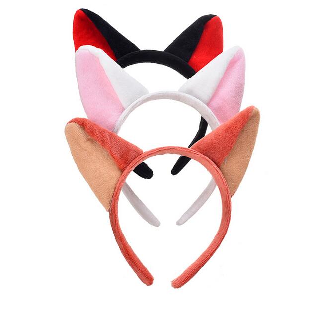 

New Fox Rabbit Ears Fluff Hair Bands Soft Cute Headband Hair Accessories Hair Hoop For Women Girls Kids Party GA552