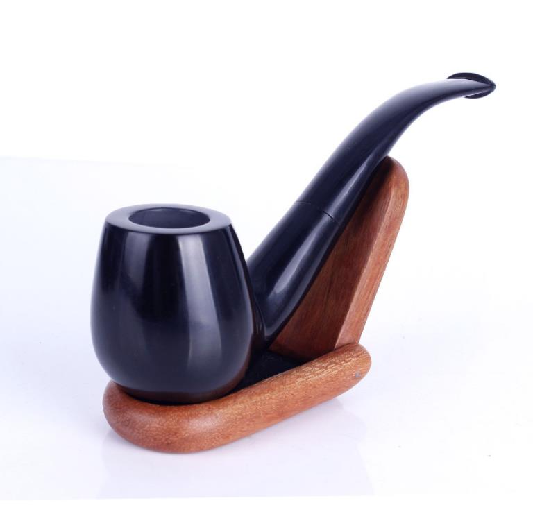 

Ebony ebony pipe bend mouth hammer master filter cigarette mouthpiece removable wooden smoking set