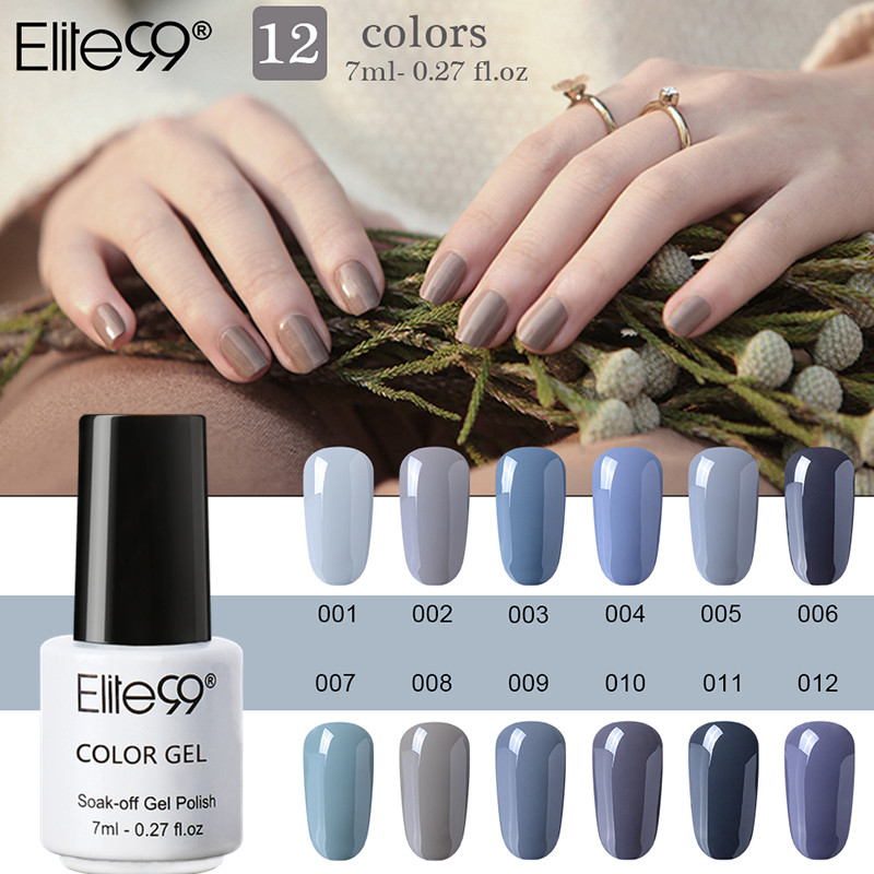 

Elite99 7ML Nail Polish Gorgeous Color Nail Gel Polish Vernis Semi Permanent Top Coat Base Coat Gel Varnishes Lacquer, 1pcs cuticle pusher