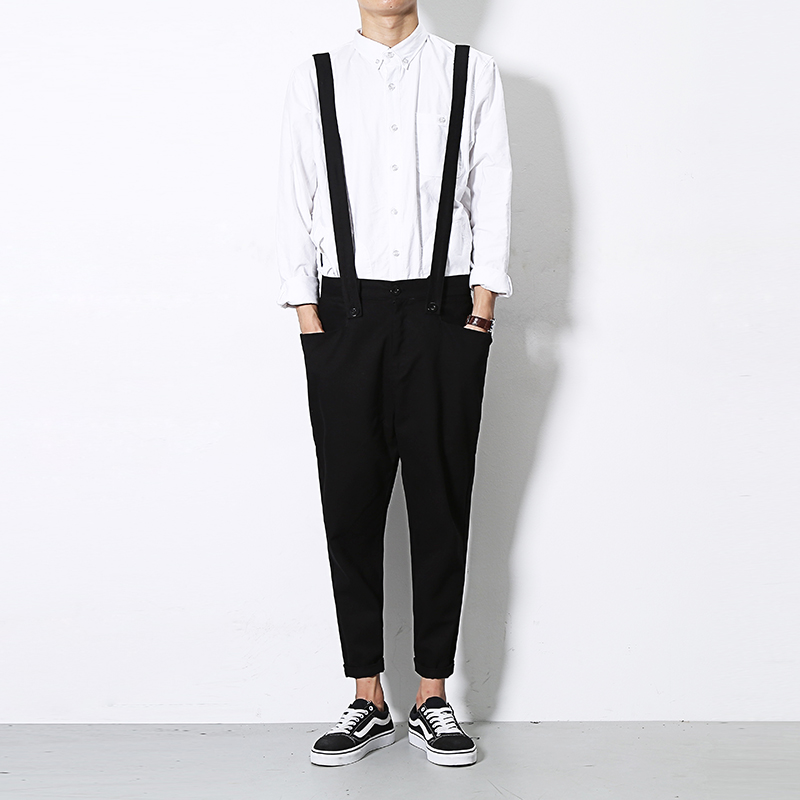 Men Women Casual Bib Overalls Pants Male Fashion Hip-hop Harem Trousers Jumpsuit-image-424843167