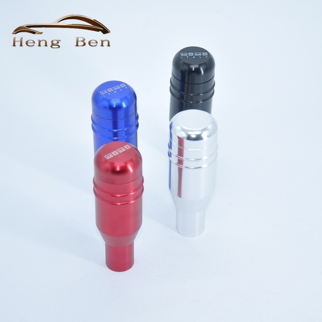 

HB MOMO Racing Universal Spring Aluminum Gear Shift Knob Fit Most Car Shifter Lever Red/Blue/Black/Silver
