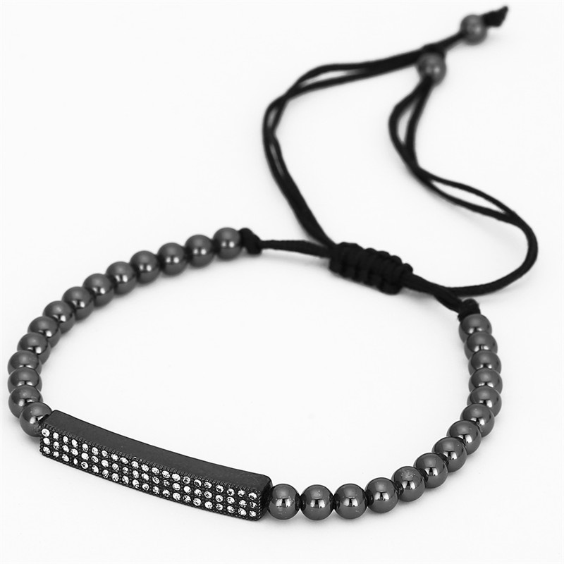 

Popular Gift Crystal Silver and Gold Charm Bead Link Bracelet Woven Adjustable Bracelets For Sale