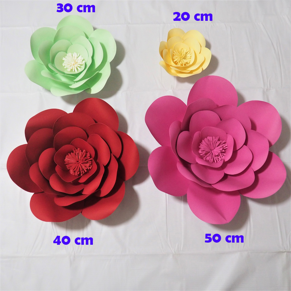 

Giant Paper Flowers Artificial Rose DIY Large Paper Rose Wedding & Event Backdrop Baby Nursery With Video tutorials 1 Piece, White(#04)