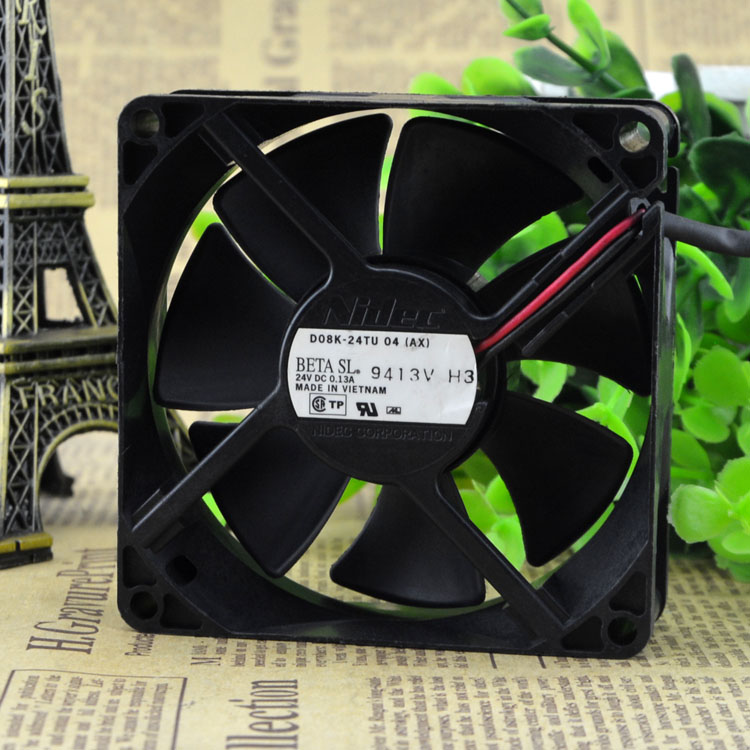 

For Nidec D08K-24TU 04(AX) 24V 0.13A 8025 Inverter Printer Cooling Fan