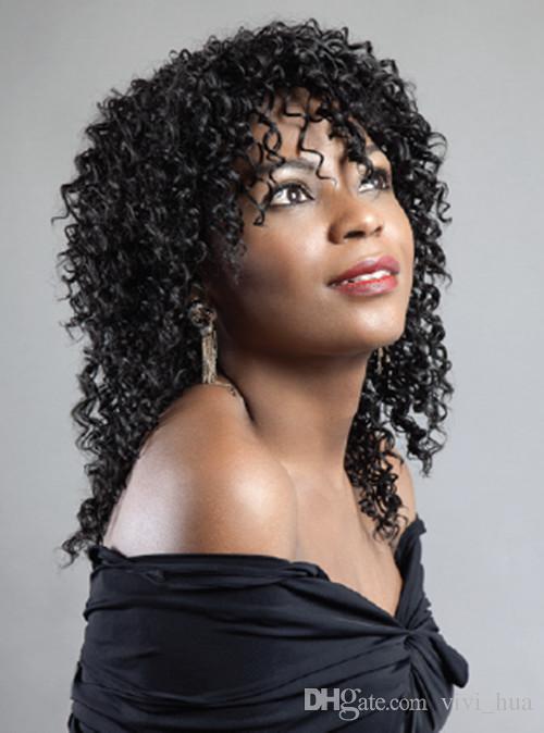 

Long Curly WEig Black Wig Dark Roots Ombre Wig Synthetic Hair None Lace Wigs High Heat Fiber for Black White Women