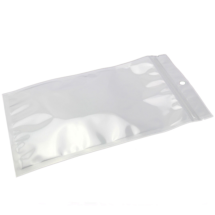 

Clear + White Pearl Plastic Poly OPP Packing Bag Zip Lock Retail Package Bag Jewelry Food PVC Plastic Bag Many Size Available