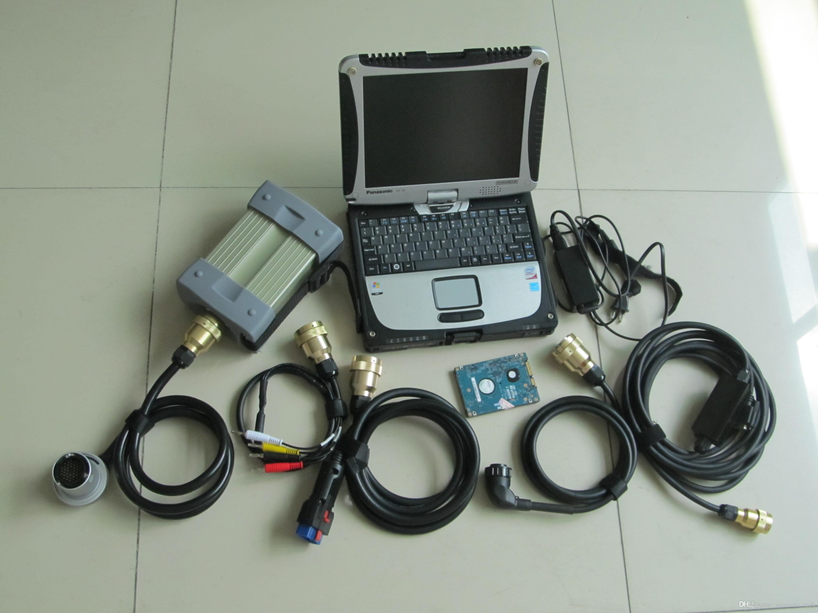 

mb star c3 laptop diagnosis tool with Software 160gb Hdd xentry das CF19 Touch Screen toughbook All Cables Full Set Ready to Work