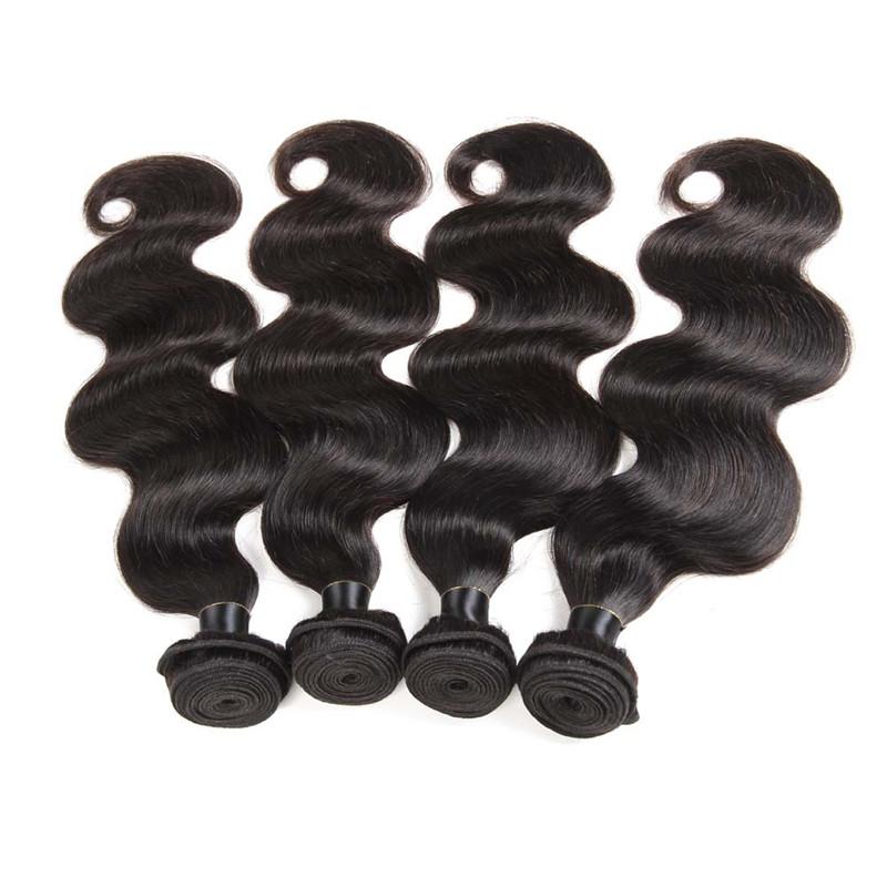 

Malaysian Remy Hair Body Wave Style Hair Wefts 5/6 Piece Lot Malaysian Human Hair Extension Body Wave Natural Black 50g/pcs