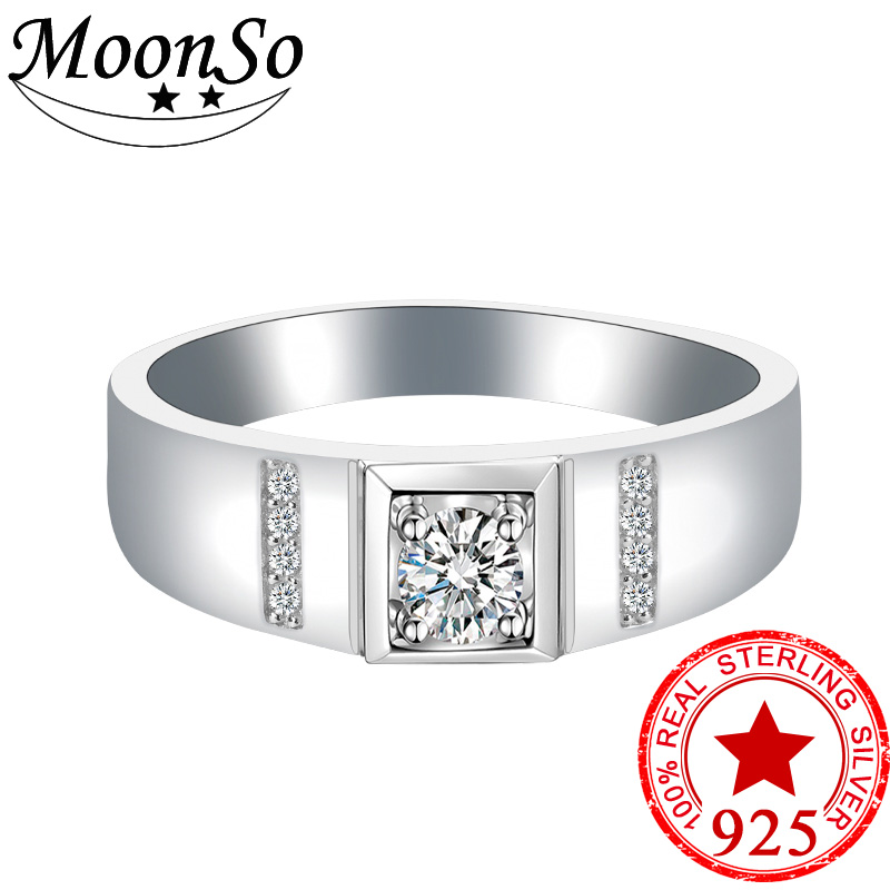 

whole sale2018 new products 925 sterling silver wedding engagement men ring for men male finger jewelry r4441s
