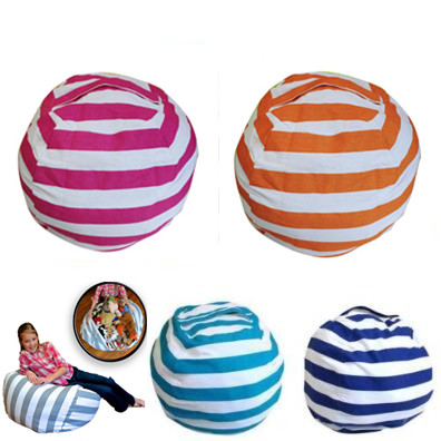 5 Colors 18 inch Home Storage Bean Bags Beanbag Chair Kids Bedroom Stuffed Animal Organizer Bag Plush Toys Baby Play Mat CCA8938 50pcs