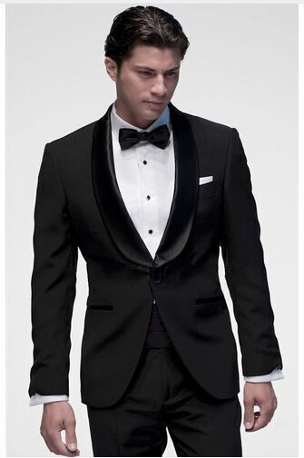 

Custom Made Black Groom Tuxedos Beautiful Men Formal Suits Business Men Wear Wedding Prom Dinner Suits (Jacket+Pants+Tie+Girdle) NO;661, Same as image
