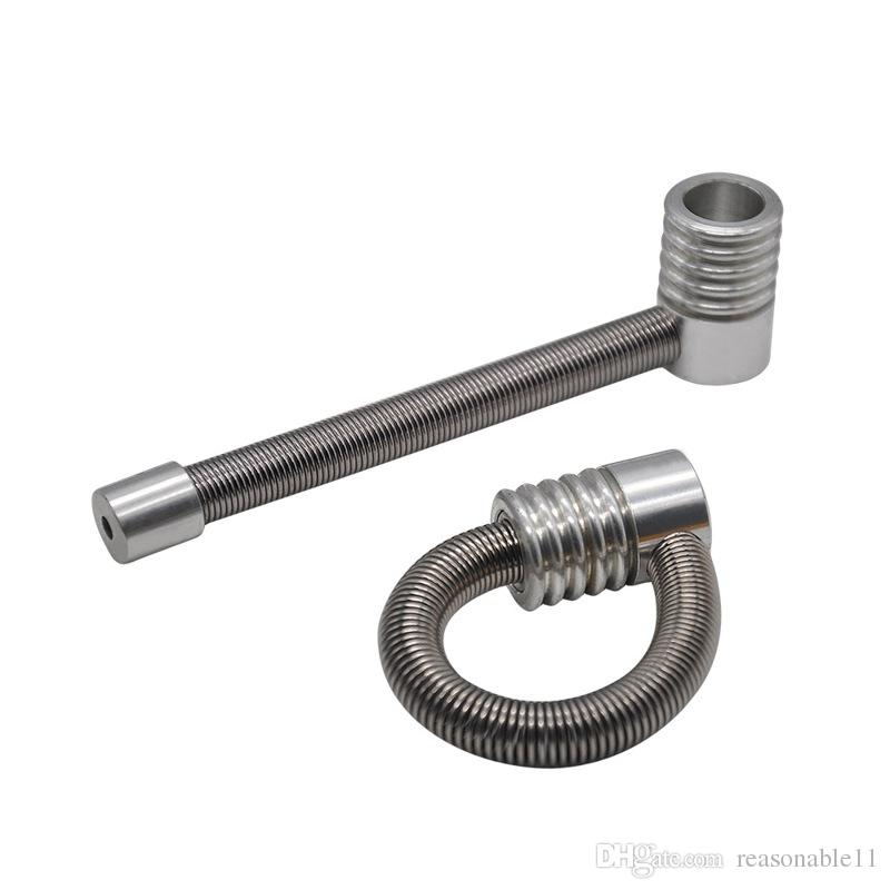 

100MM 120MM Reggae Jamaica Spring Smoking Hand Pipe Telescopic Folding Aluminum Pipe Metal Pipe Free Shipping