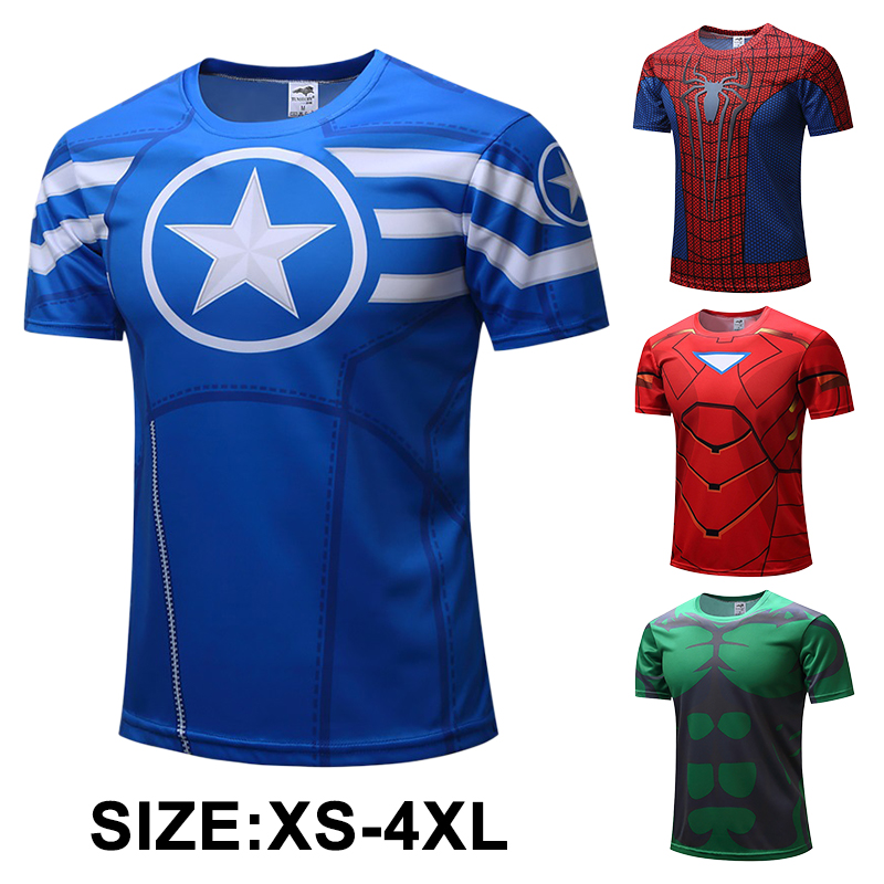 Maschi Bat man Supereroi Deadpool Lunga//Maniche Maglietta ciclismo T-Shirt