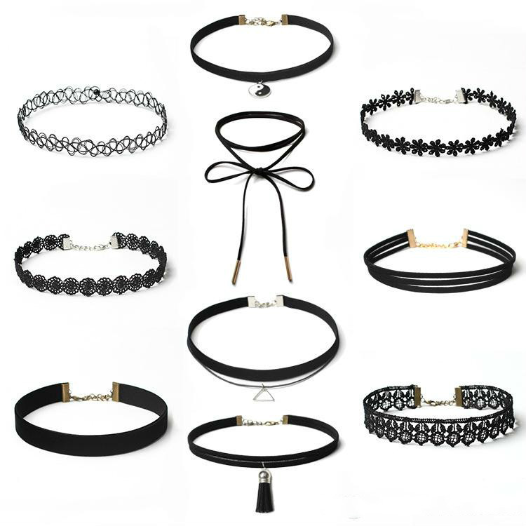 

Vintage Velvet Chokers Necklace for Women Black Retro Gothic Punk Grunge Velvet Tattoo Necklace Stretch Collar Necklace
