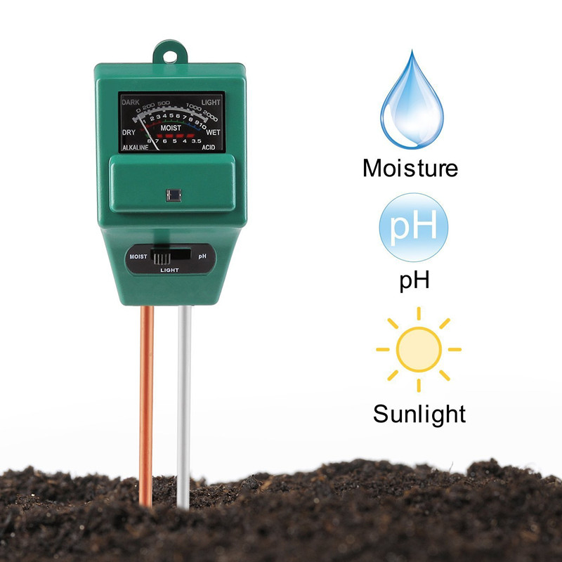 Medidor digital de humedad para suelo 4 en 1 JDD medidor de temperatura y luz solar, para jard/ín, agricultura, interior y exterior