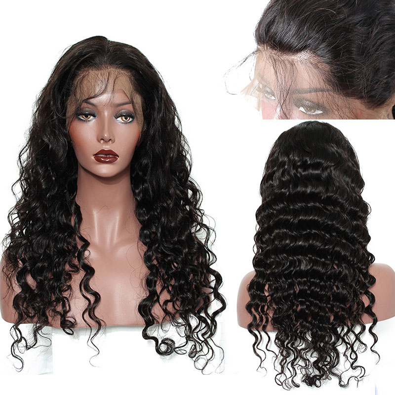 

Brazilian Loose Wave Lace Front Wigs With Baby Hair 100% Brazilian Virgin Human Hair Lace Front Wigs For Black Women Natural Hairline Wig, Natural color