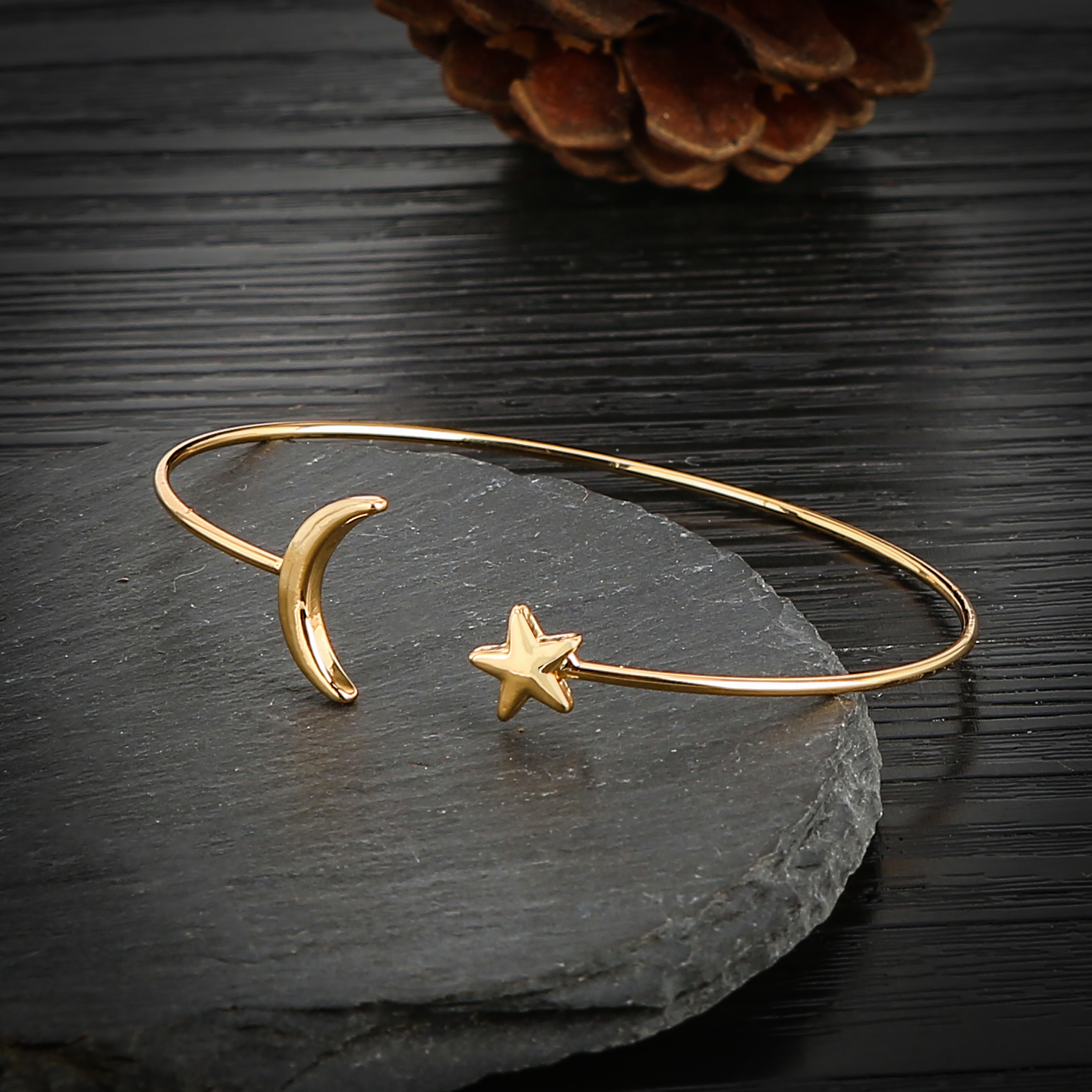 10pc/set Fashion Women Star Moon Love Heart Crystal Chain Bangle Bracelet friendship bracelet handemade jewelry