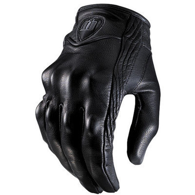 

Top Guantes Fashion Glove real Leather Full Finger Black moto men Motorcycle Gloves Motorcycle Protective Gears Motocross Glove