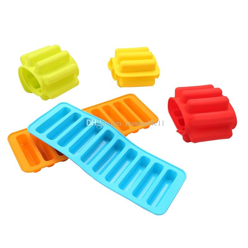 

Silicone Bakeware Mold Chocolate Molds 10 Holes Long Finger Cake Molds Thumb Cookies Moulds 4 Colours