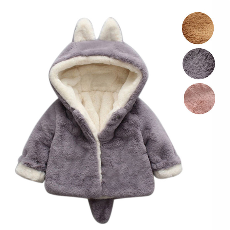 

TELOTUNY 2018 FASHION Baby Infant Girls Boys Autumn Winter Hooded Coat Cloak Jacket Thick Warm Clothes 0720, Gray