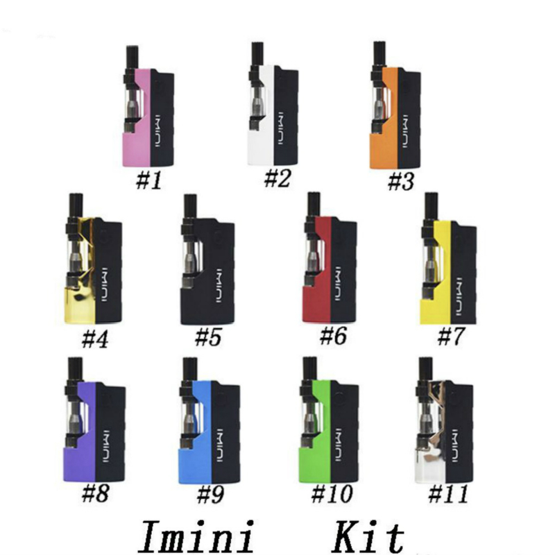 

Original Imini kit Thick Oil Cartridges Vaporizer Kit 500mAh Box Mod Battery 510 Thread New Liberty V1 Tank Wax Atomizer Vape Pen